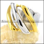 Two Tone Stainless Steel Castig Ring for men - r000109