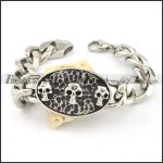 Stainless Steel Skull Bracelet -b000727