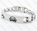 Stainless Steel Skull Tag Bracelet - JB400017