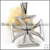 Shiny Silver Stainless Steel Germany Maltese Cross Pendant - p00