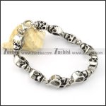 Stainless Steel Skull Bracelet -b000717