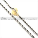 Stainless Steel Necklace -n000355, size is