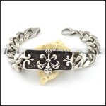 Stainless Steel Fleur De Lis Bracelet -b000729