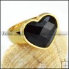 Yellow Gold Stainless Steel Heart Ring for Lover - r000004