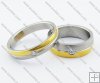 Gold & Silver Stainless Steel Promise Rings for Sweethearts - JR