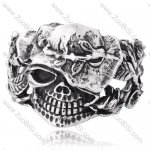 Rose Skull Stainless Steel Bangles - JB350029