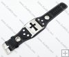 Stainless Steel Cross Leather bracelet -JB140045