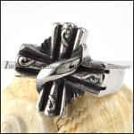 Normal Stainless Steel Cross Ring - r000079