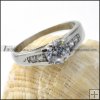 Clear Zircon Wedding Ring in Stainless Steel - r000028