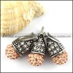 Vintage Stainless Steel jewelry set with Rhinestone Ball -s00013