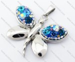 Glittery Butterfly Stainless Steel Pendant JP410015