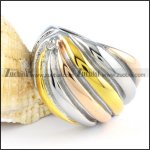 Round Stainless Steel ring for ladies - r000108