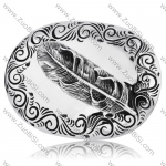 Welcomed Punk Titanium Buckle For Bikers with Embossed Feather -